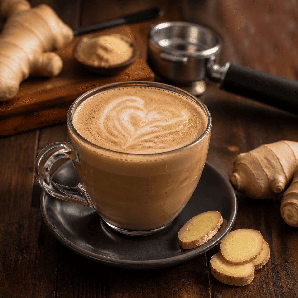 Hot Ginger Milk Coffee One Fifteenth Coffee